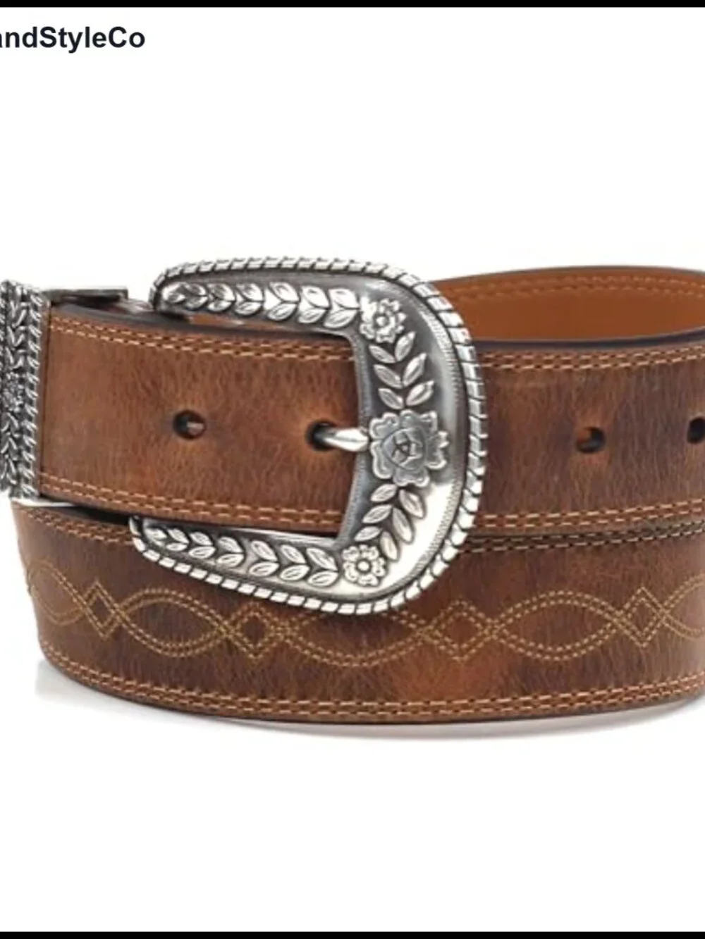 Women's Full-Grain Leather Tapered Belt with Removable Buckle